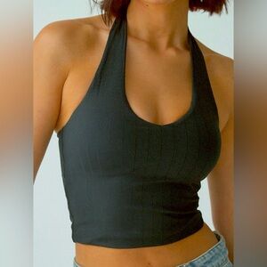 Klassy Network Halter Crop Top